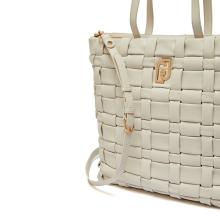 Liu Jo Shopping bag intrecciata ecosostenibile Gesso - 4