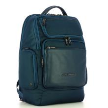 Piquadro Zaino Fast-Check Porta PC in tessuto riciclato Macbeth 15.6 - 2