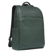 Piquadro Zaino Porta PC Black Square 15.6" Verde Verde - 2