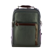 Piquadro Zaino Porta PC in pelle 15.6 Blu Marrone - 1