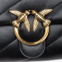 Pinko Borsa a tracolla Large Love Puff Nero Antique Gold - 4