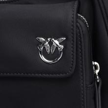 Pinko Borsa a spalla Cargo Nero Limousine Shiny Nickel - 4