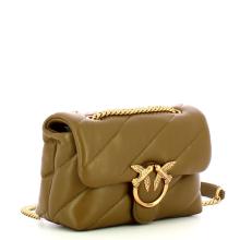 Pinko Mini Borsa a tracolla Love Puff Maxi Quilt Piantagione Amaro Antique Gold - 2