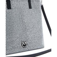 Pinko Mini Shopper Strass Jewel Nero Canna Di Fucile - 4