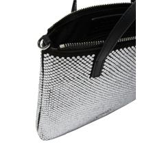 Pinko Mini Shopper Strass Jewel Nero Canna Di Fucile - 5