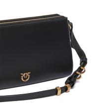 Pinko Tracollina Double Mini Nero Antique Gold - 3