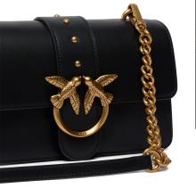 Pinko Mini Borsa a tracolla Love One Nero Antique Gold - 3