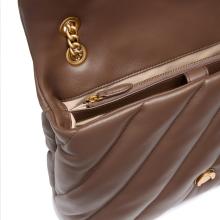 Pinko Borsa a tracolla Large Love Puff Marrone Castano Antique Gold - 4