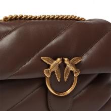 Pinko Love Puff Marrone Castano Antique Gold Crossbody Bag - 3