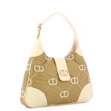 Twin Set Hobo Bag Palermo con ricamo Oval T Neve - 2