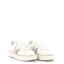 Twinset Sneakers in pelle Oval T Bic. Ottico Argento - 2