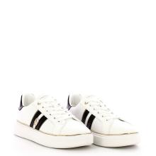 Twinset Sneakers in pelle Oval T Bic. Ottico Nero - 2