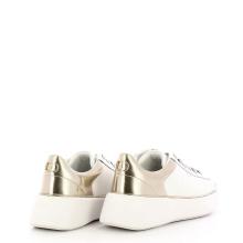 Twinset Sneakers in pelle Oval T Bic. Ottico Oro - 2