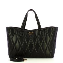 Twinset Tote Grande Waffle Bag Nero - 4