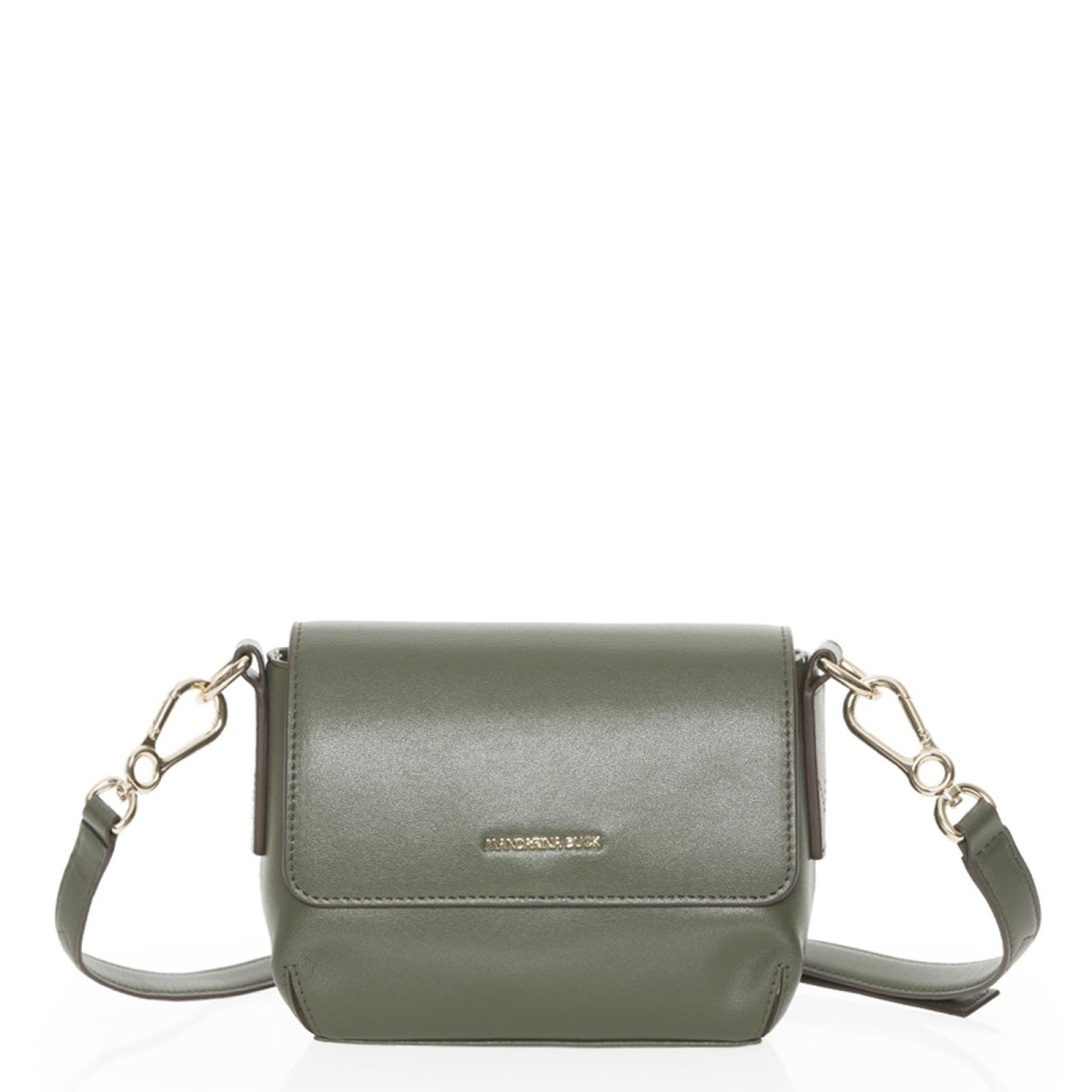 Borsa a tracolla in pelle Luna Military Olive - 1