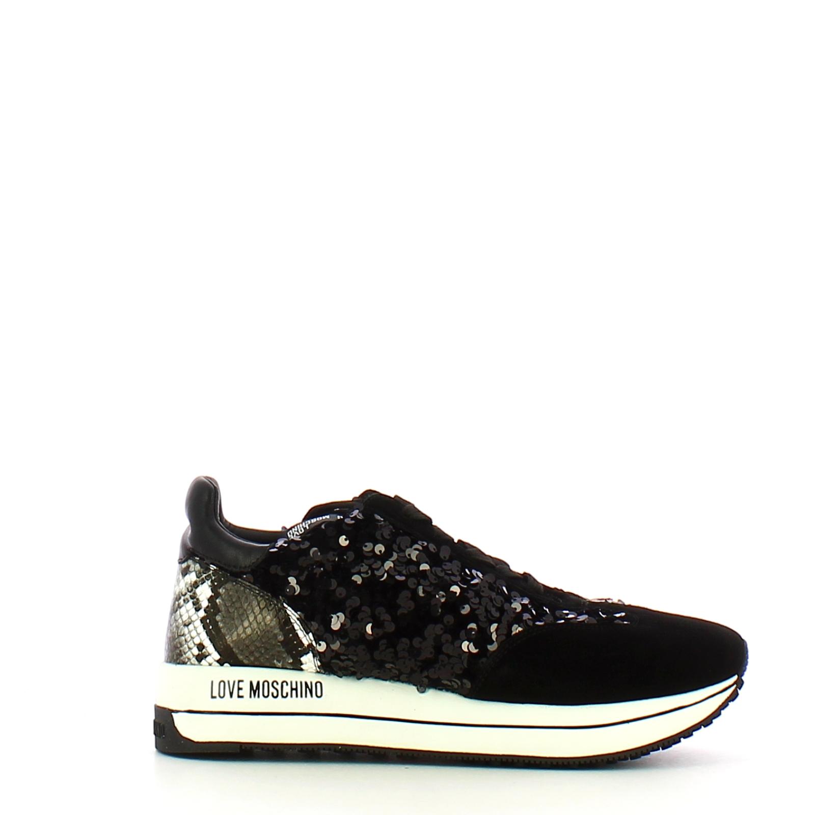 Sneakers con paillettes e crosta Daily Running Nero Roccia - 1