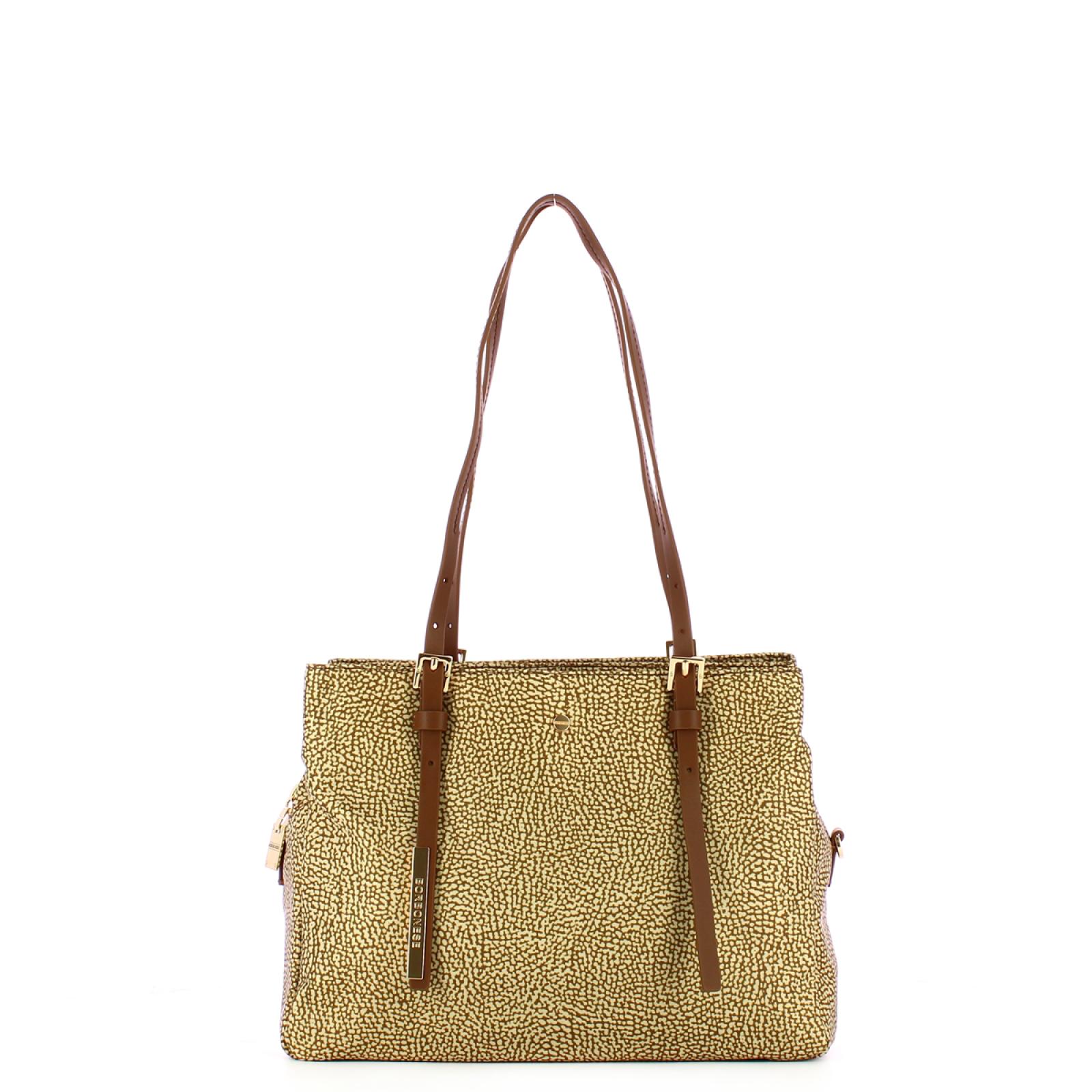 Borbonese Borsa a spalla Medium Beige Marrone - 1