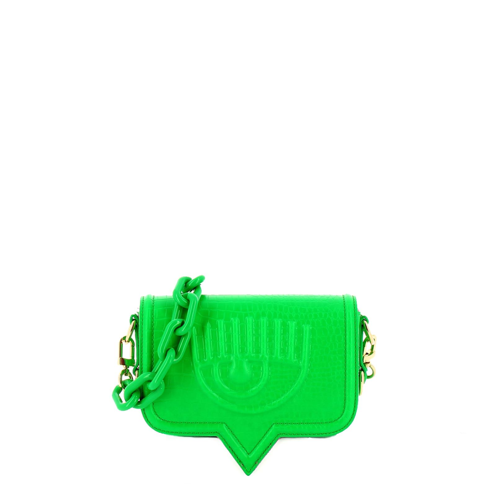 Chiara Ferragni Borsa Eyelike Small Croco Bright Green - 1