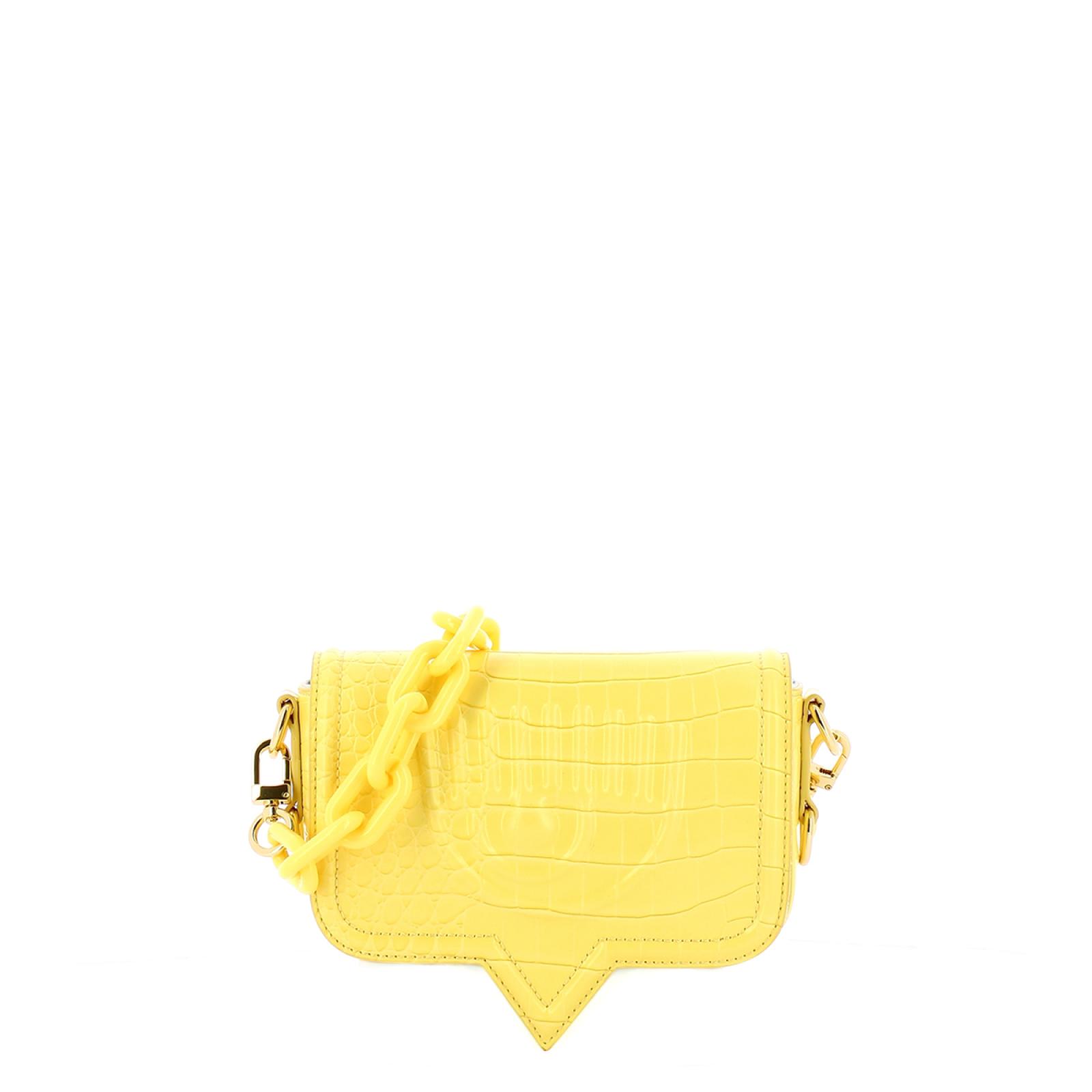 Chiara Ferragni Borsa Eyelike Small Croco Wax Yellow - 1