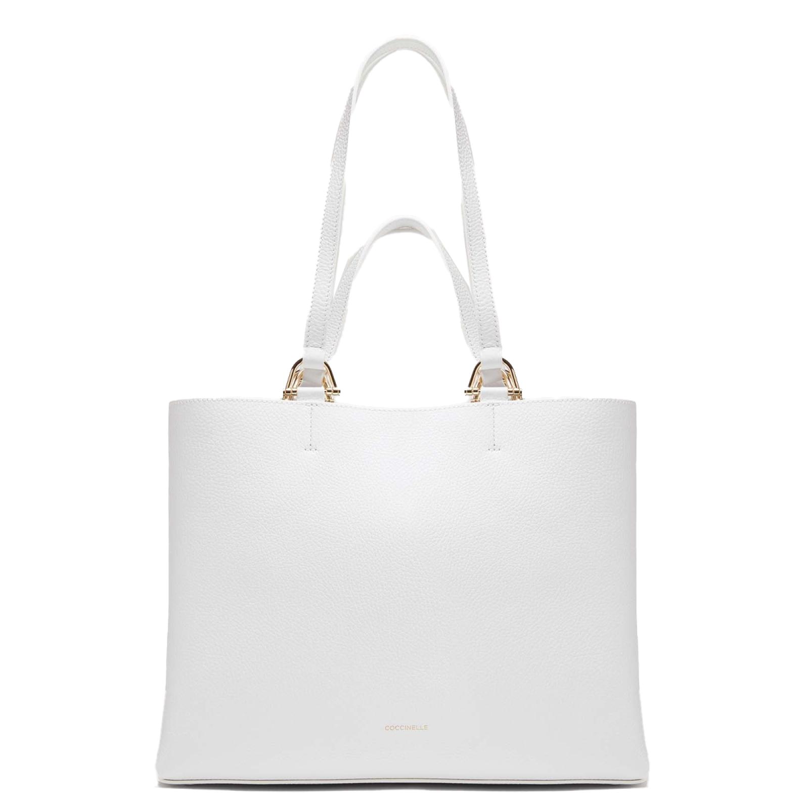 Coccinelle Borsa a spalla Hop Medium Brillant White - 1