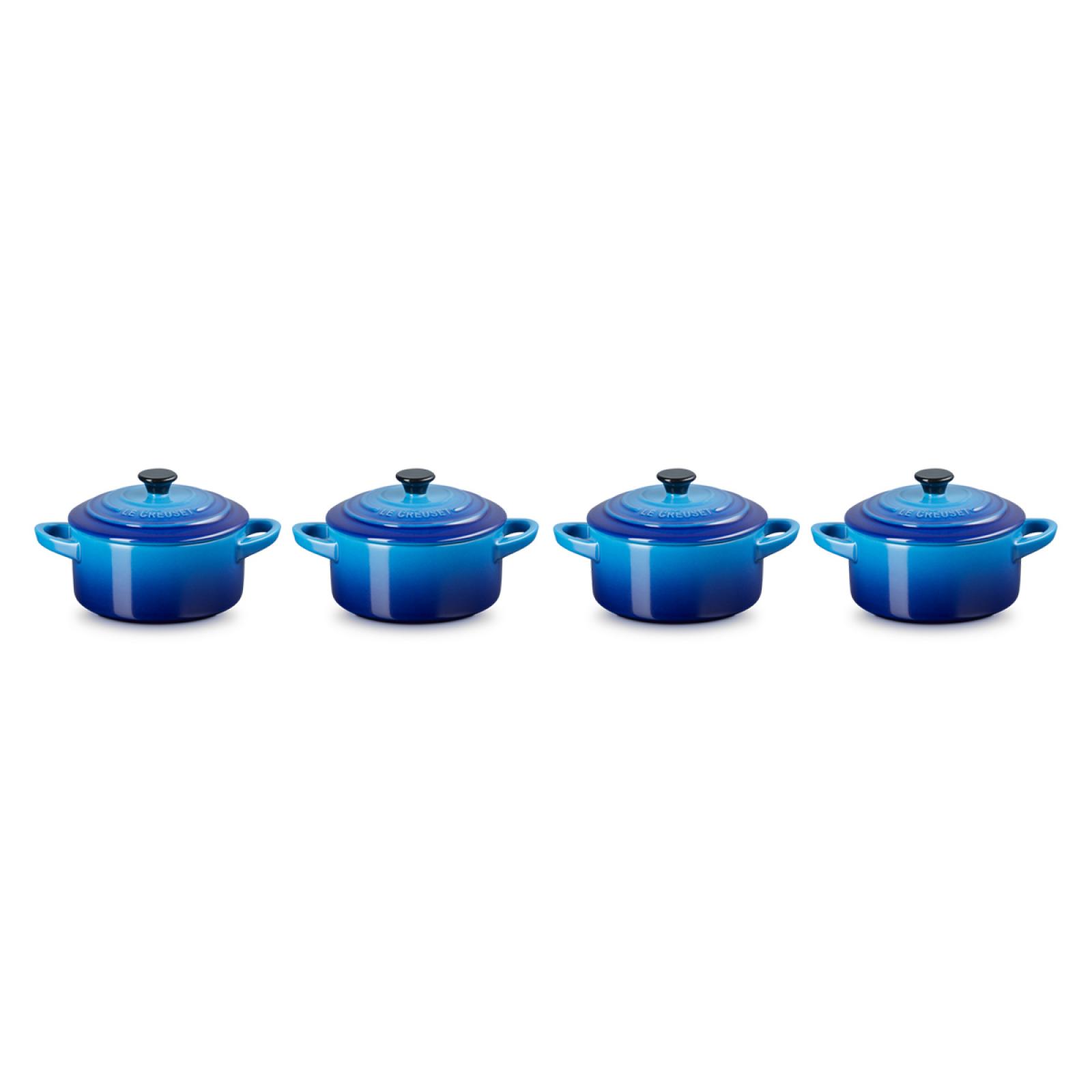 Le Creuset Set 4 Mini Cocotte 10 cm Azure Blu - 1