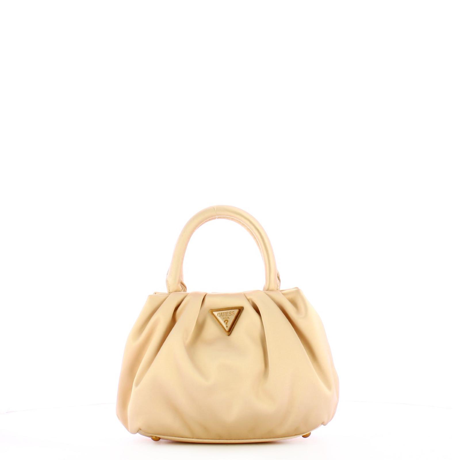 Guess Mini Borsa a mano Tori in satin Ivory - 1