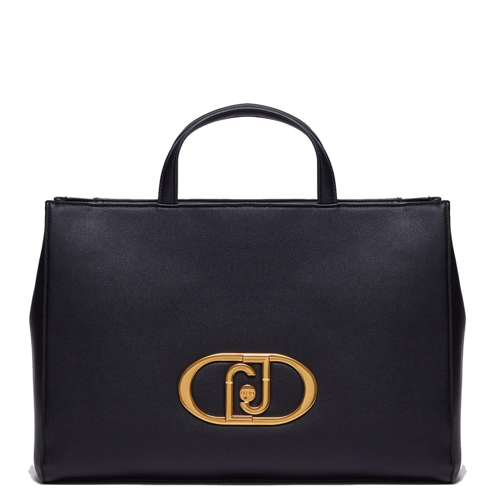 Liu Jo Maxi Borsa a mano Ecosostenibile con logo Black - 1