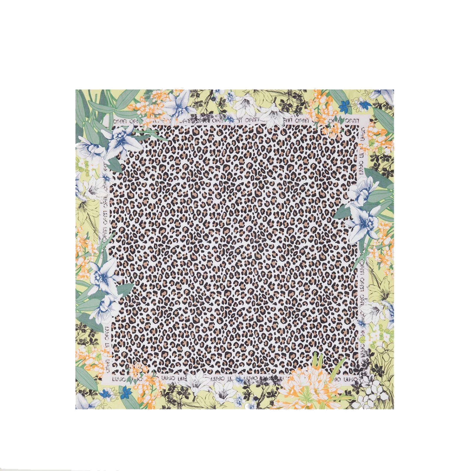 Liu Jo Foulard con stampa floreale animalier Lemon Juice - 1