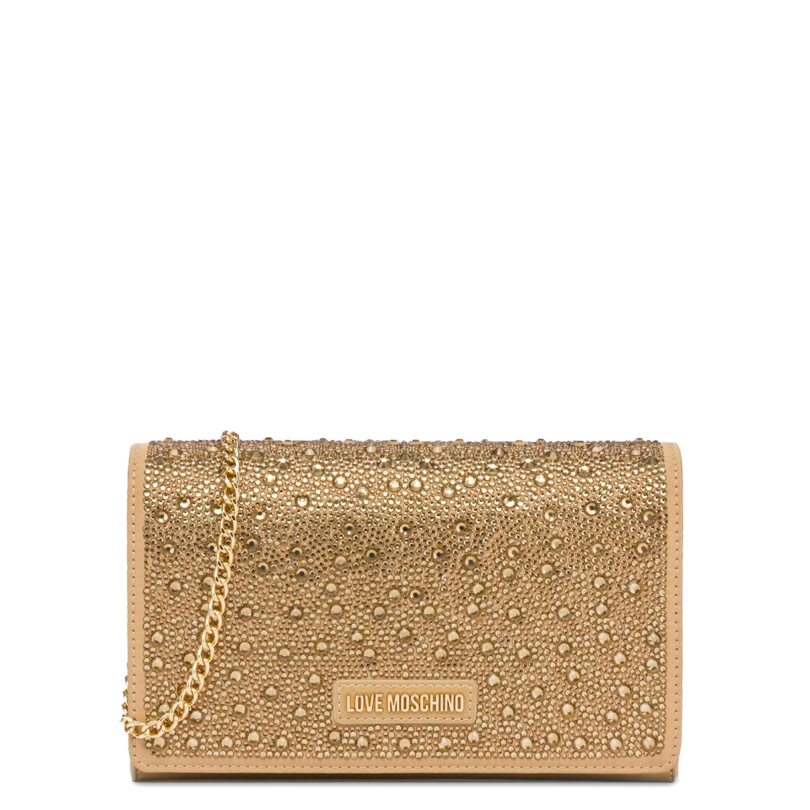 Love Moschino Pochette con strass Champagne - 1