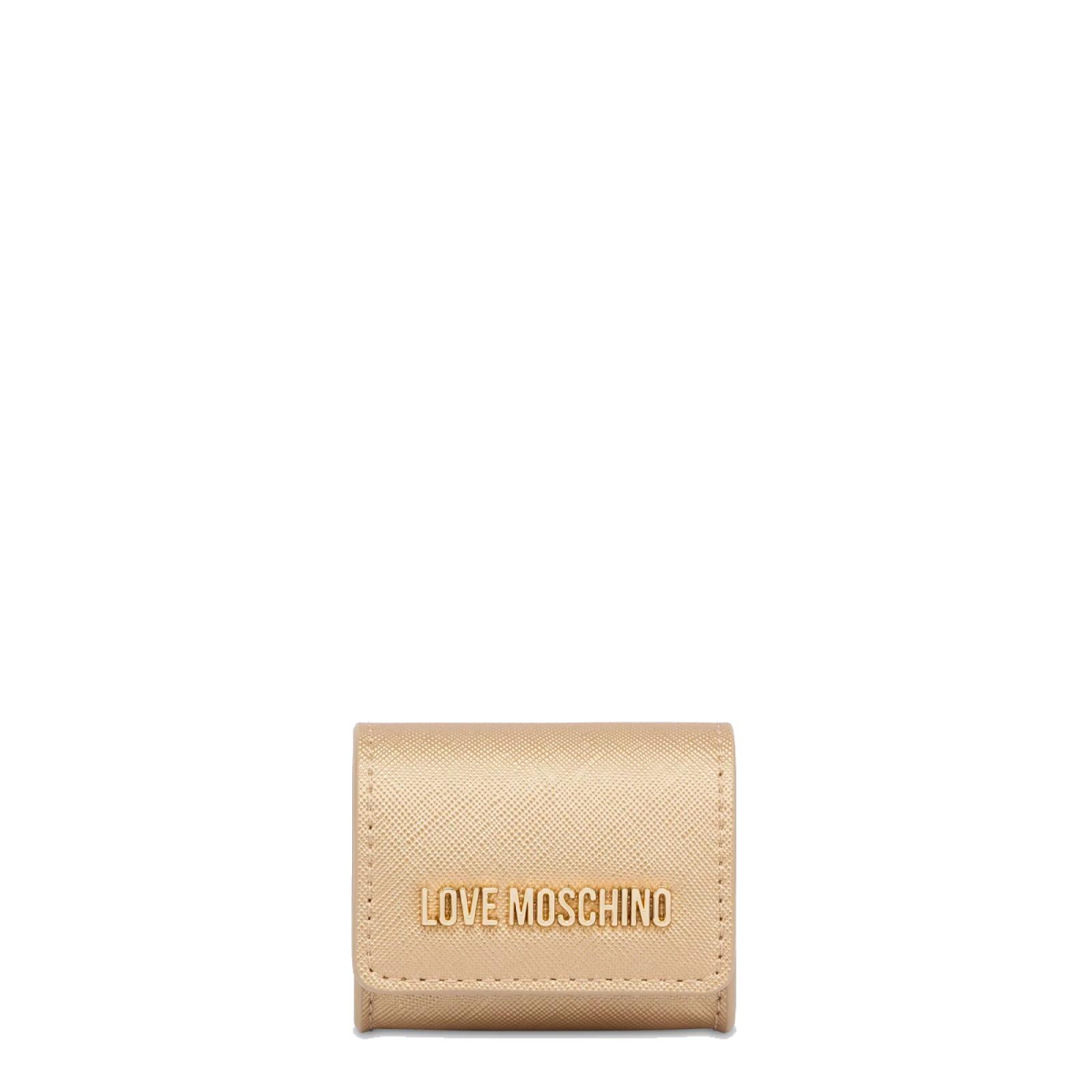 Love Moschino Mini Bustina Portachiavi Oro Laminato - 1