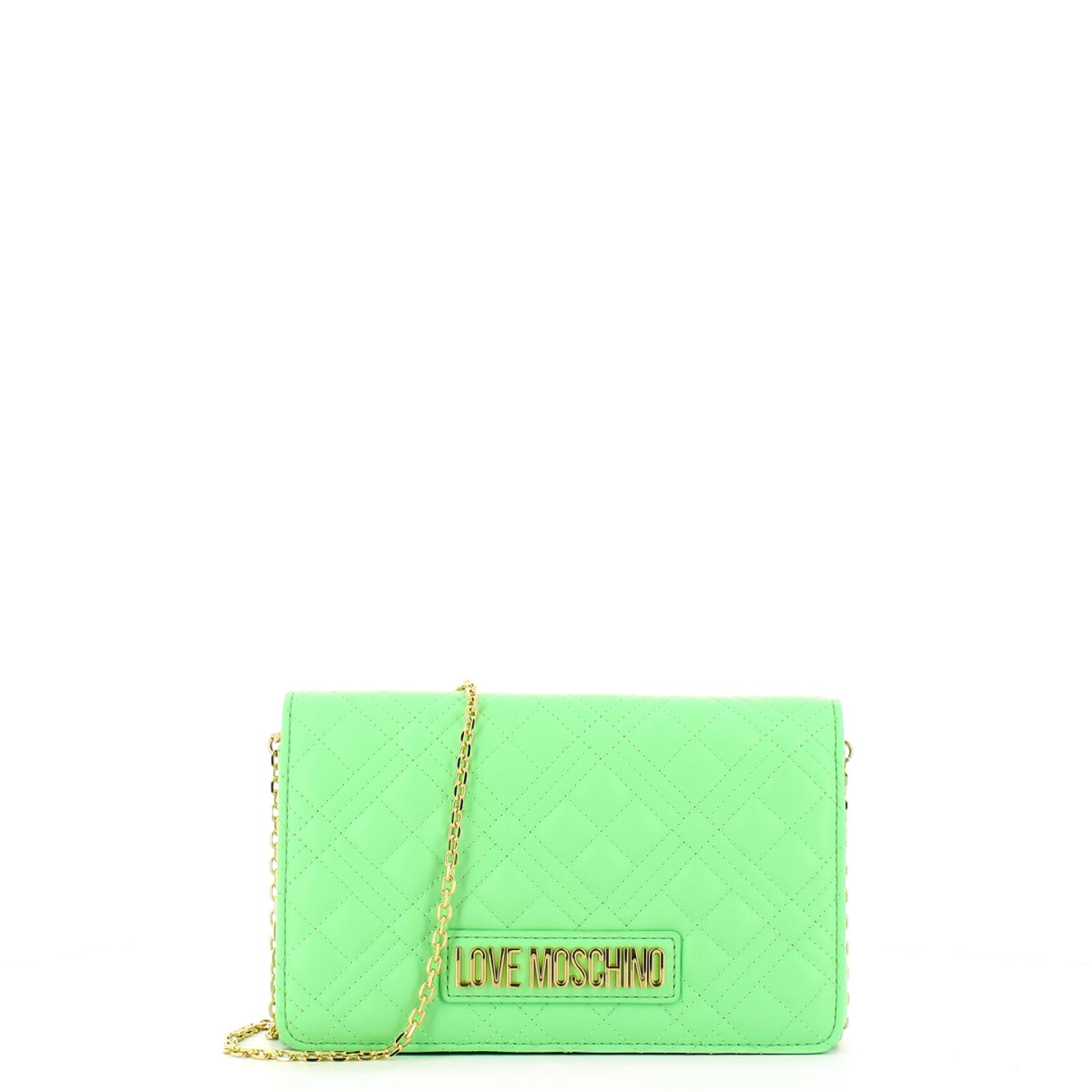 Love Moschino Clutch Shiny Quilted Menta - 1