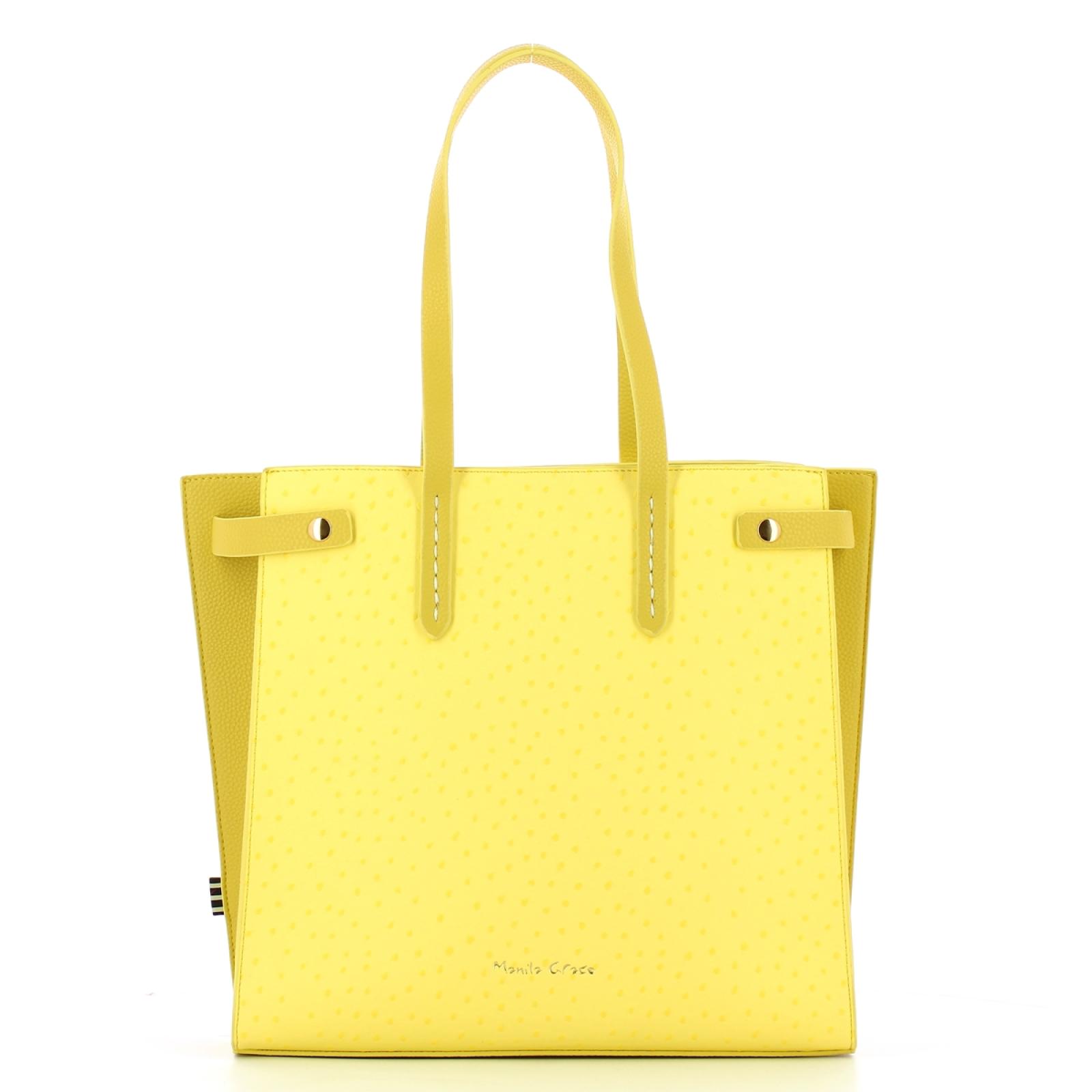 Manila Grace Borsa a spalla Feliss Medium Giallo - 1