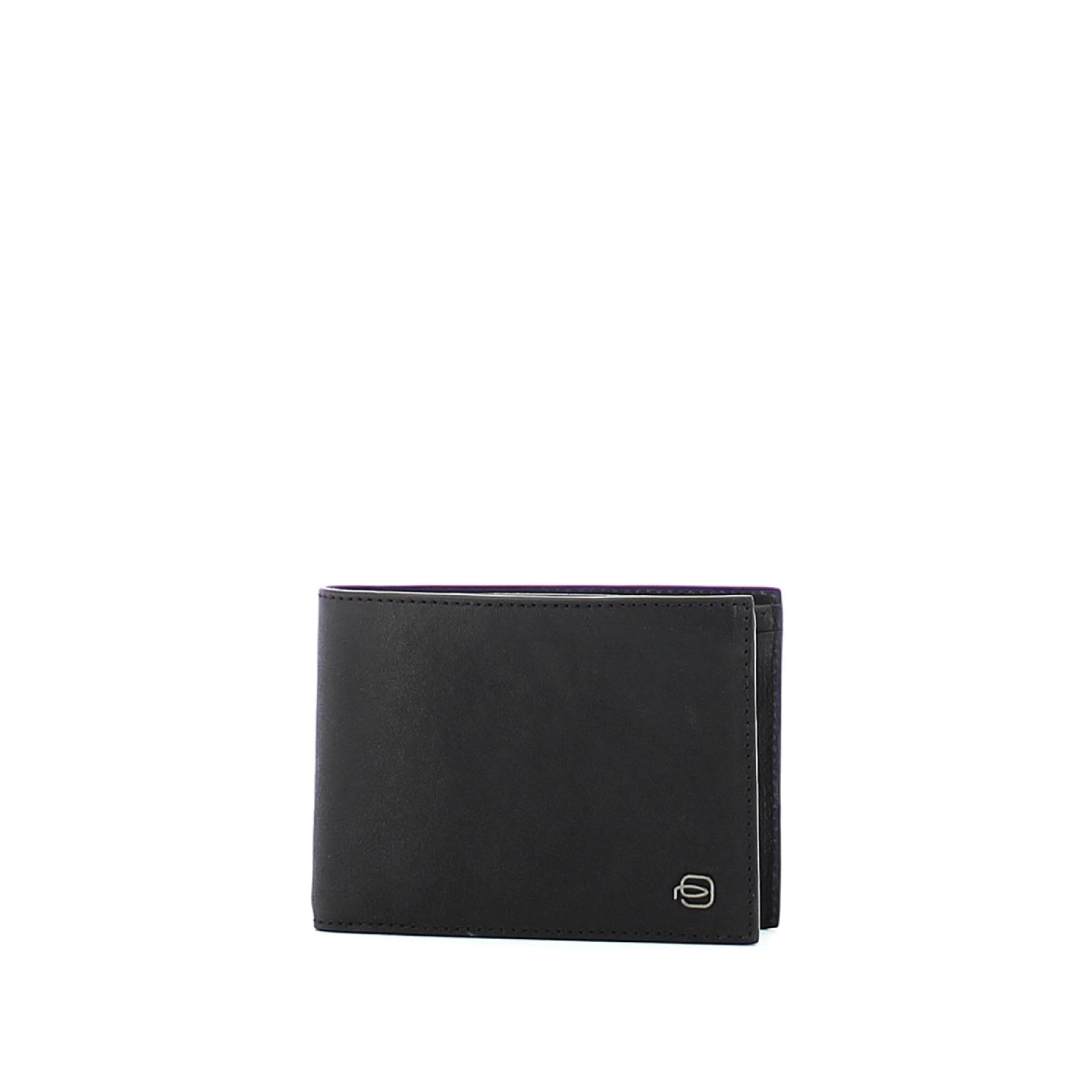 Wallet with coin pouch Black Square-NERO-UN