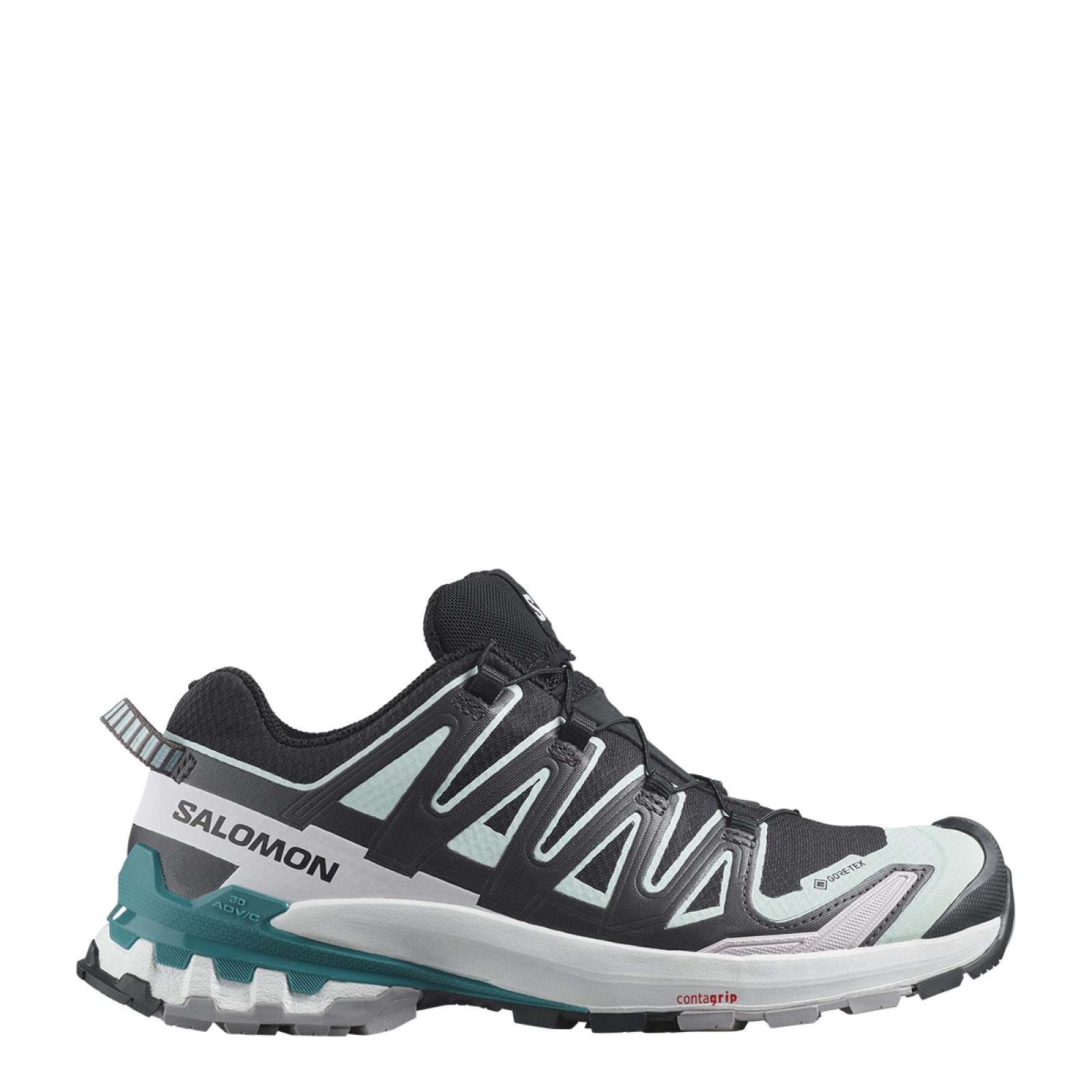 SALM Scarpe Donna da trail running XA Pro 3D Gore-Tex Black Bleached Aqua Harbour Blue - 1