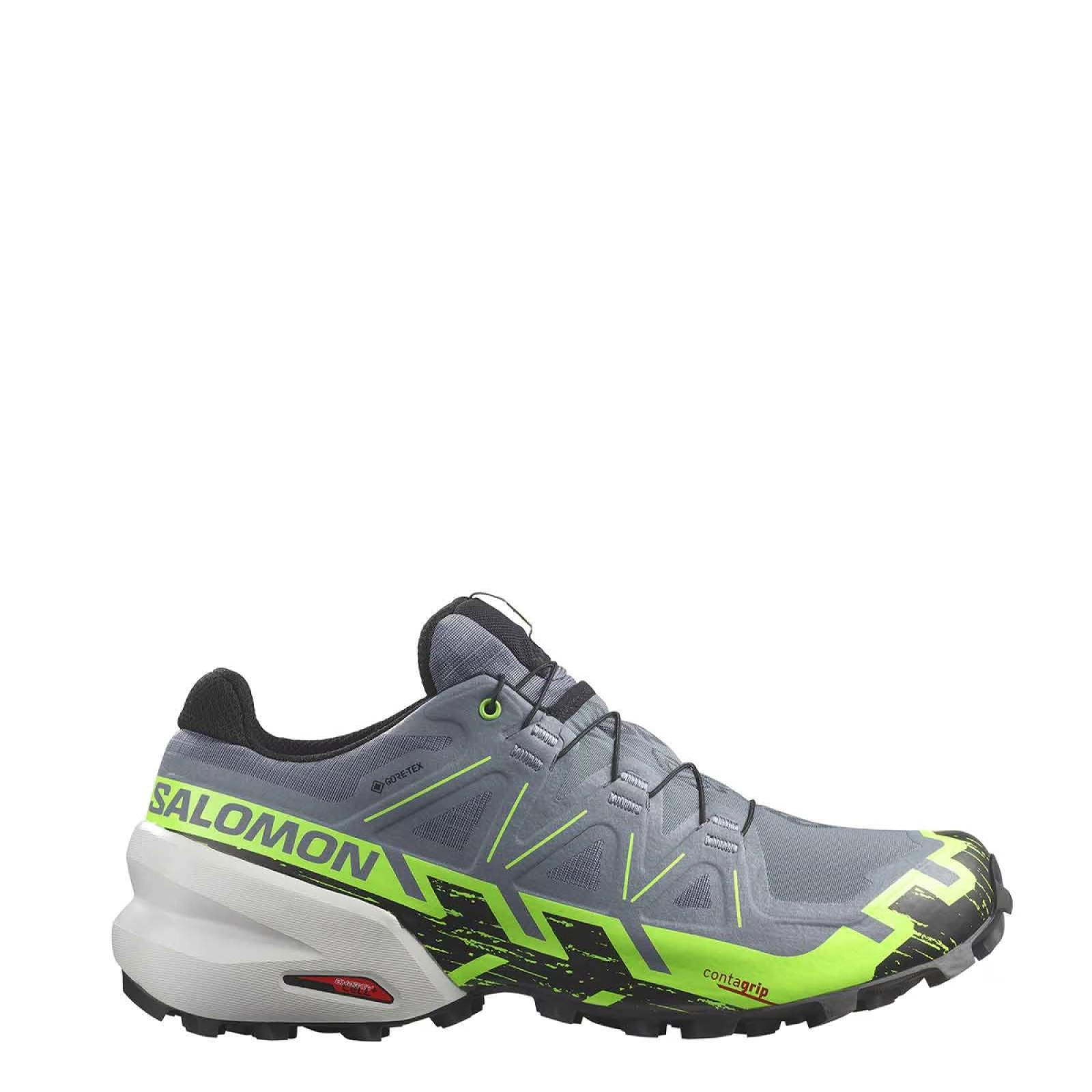 Salomon Scarpe da trail running Speedcross 6 Gore-Tex Flint Stone Green Gecko Black - 1