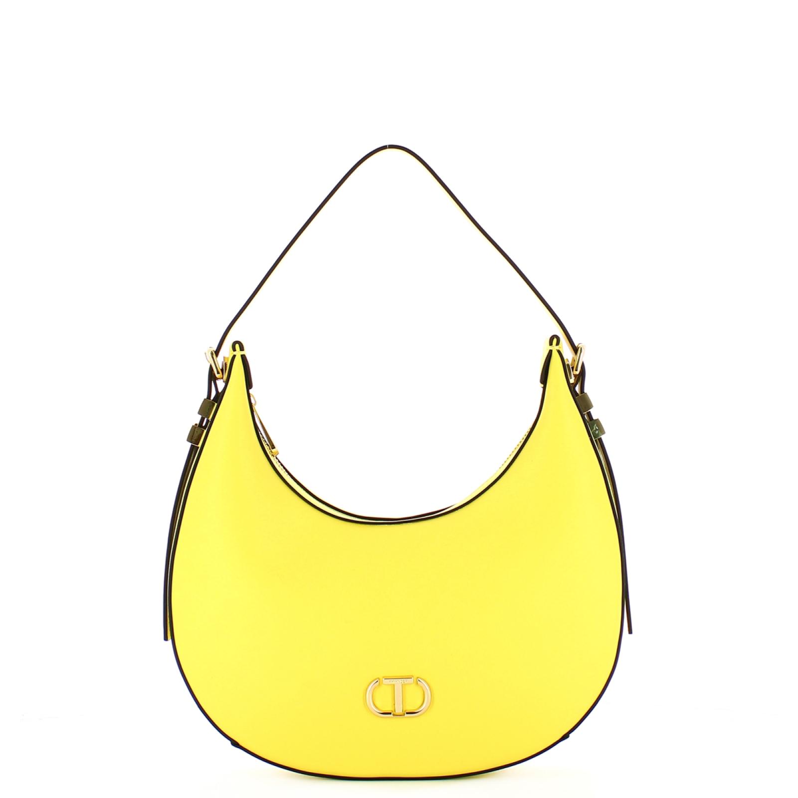 Twin Set Hobo Bag con Oval T Light Lemon - 1