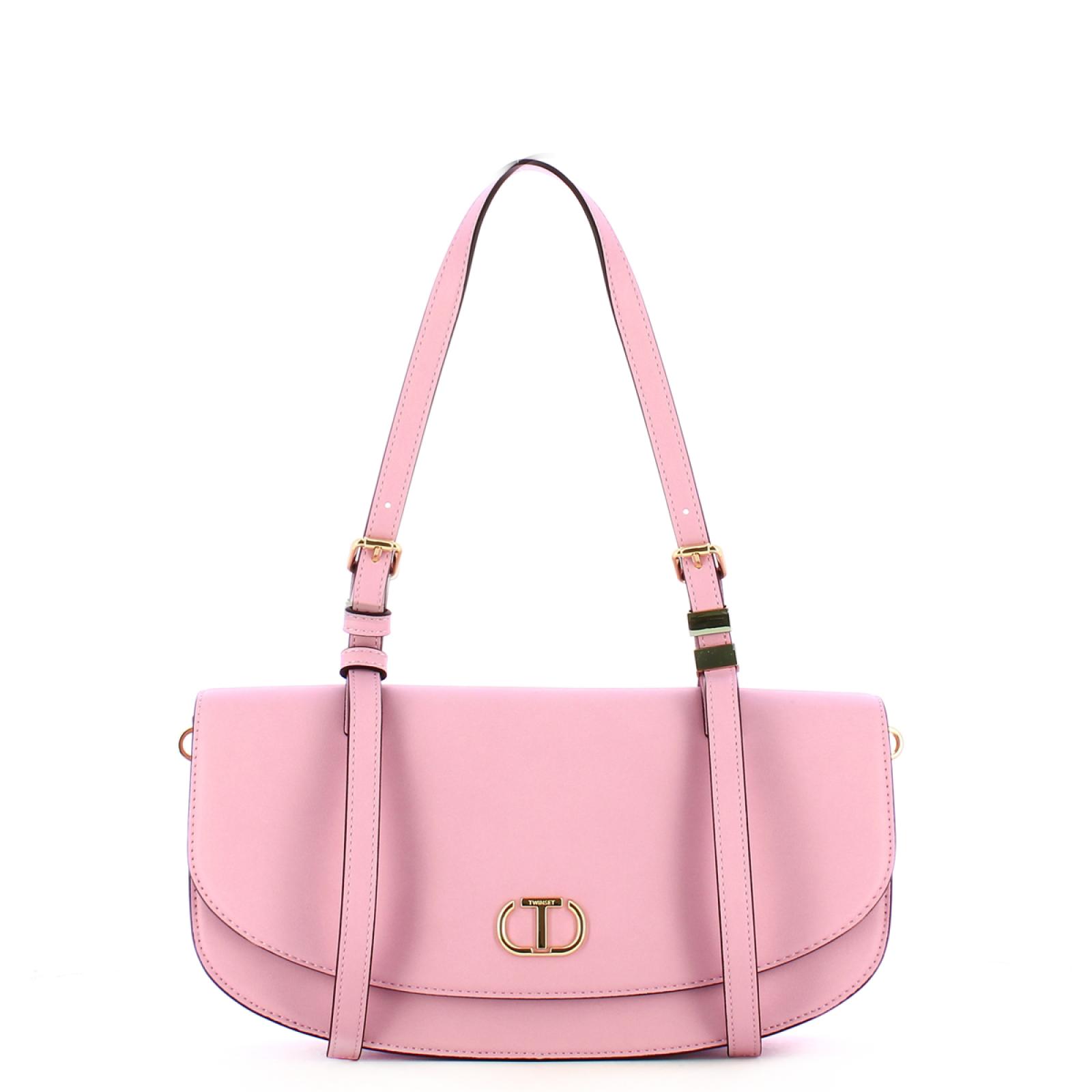 Twin Set Borsa a spalla con Oval T Prism Pink - 1