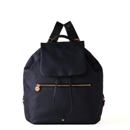 Zaino Medium in Nylon Riciclato Dark Black - 1