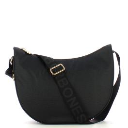 Borbonese Borsa Luna Bag Middle in Nylon Riciclato Dark Black - 1