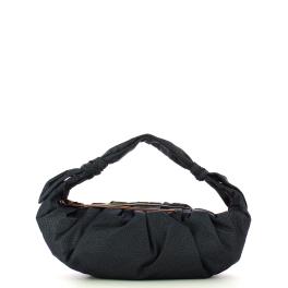 Borbonese Hobo Bag Duna Small Nero Marrone - 1