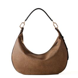 Borbonese Hobo Bag Medium OP Naturale Nero - 1