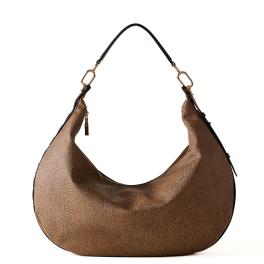 Borbonese Hobo Bag Large OP Naturale Nero - 1