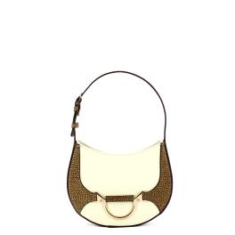 Borbonese Mini Hobo Bag 110 Ghiaccio OP Naturale - 1