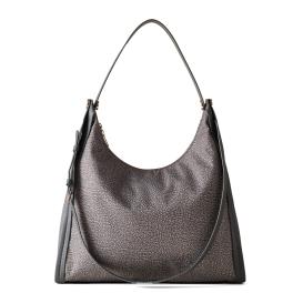 Borbonese Hobo Bag New Orbit Medium Clay Grey - 1