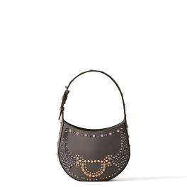 Borbonese Mini Hobo Bag 110 Swarovski Clay Grey - 1