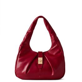 Borbonese Hobo Bag Cortina Medium Borgogna - 1