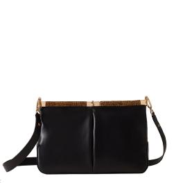 Borbonese Borsa a spalla 5PM Medium Nero OP Naturale - 1