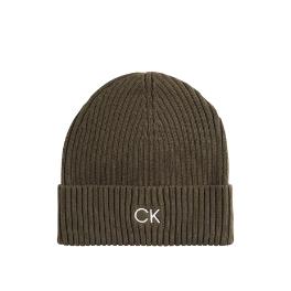 Calvin Klein Berretto in Misto Cotone Biologico Dark Olive - 1