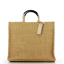 Coccinelle Borsa a mano Never Without Rafia Natural Noir - 1