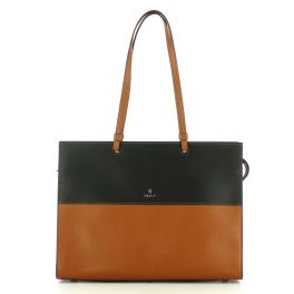 Furla Borsa a spalla Varsity L Cognac Nero - 1